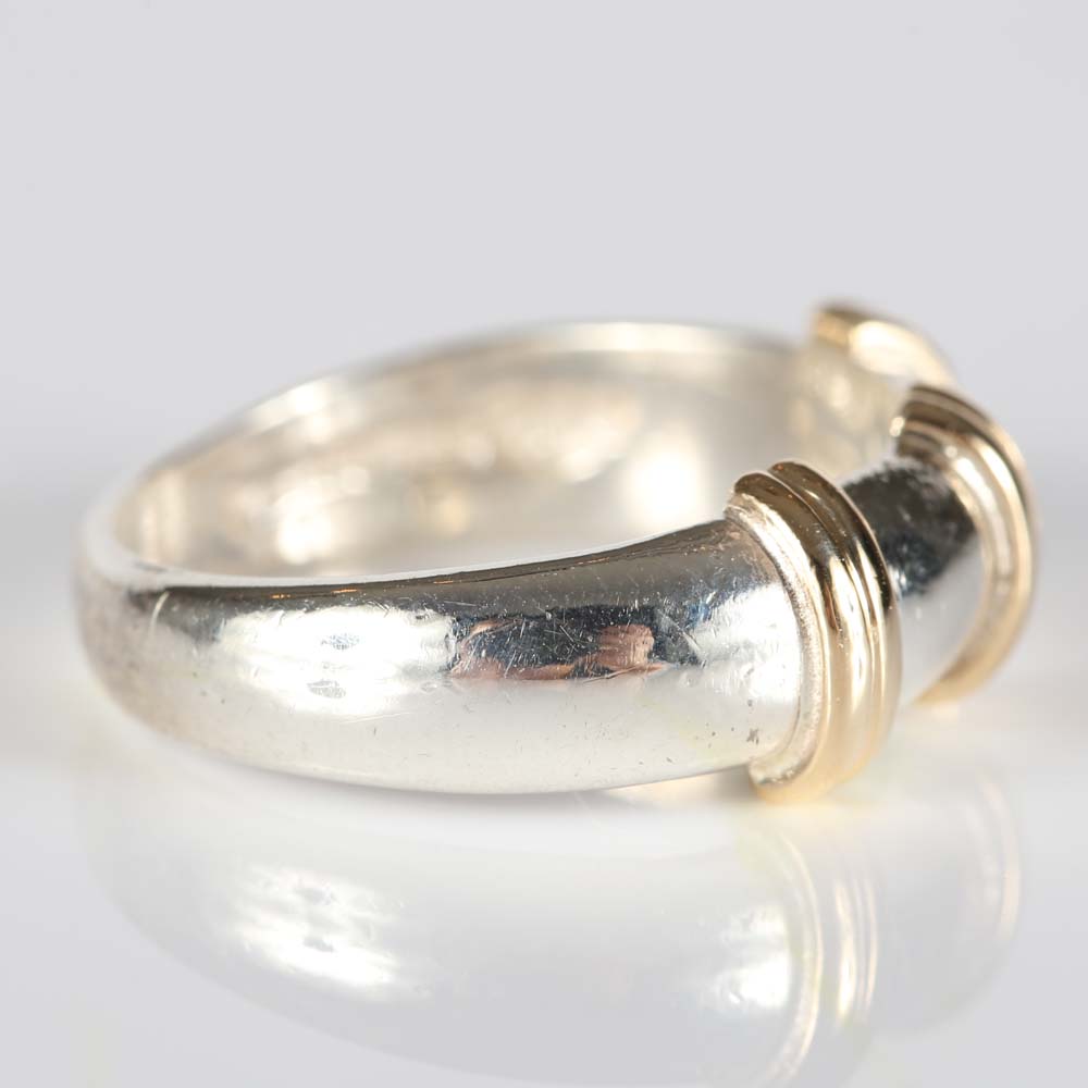 Sterling Silver and 14K Yellow Gold Ring