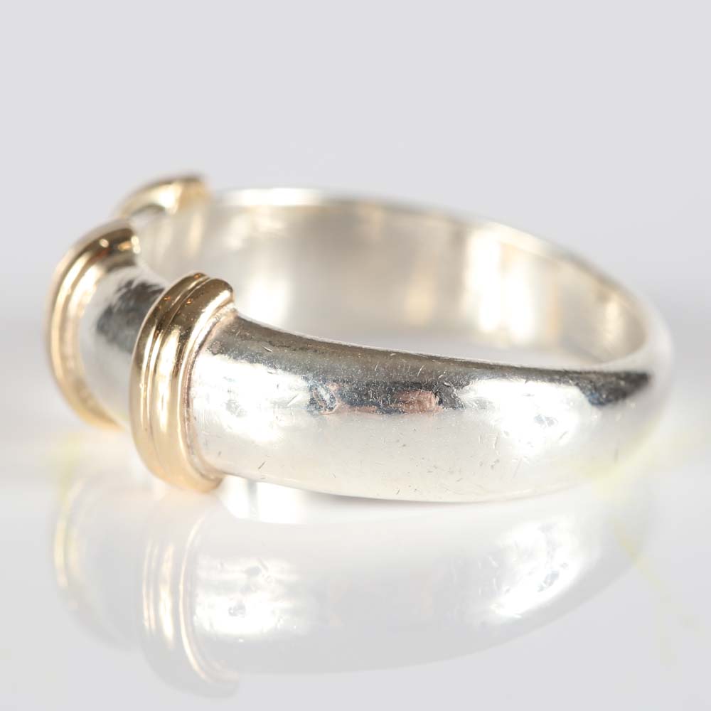 Sterling Silver and 14K Yellow Gold Ring