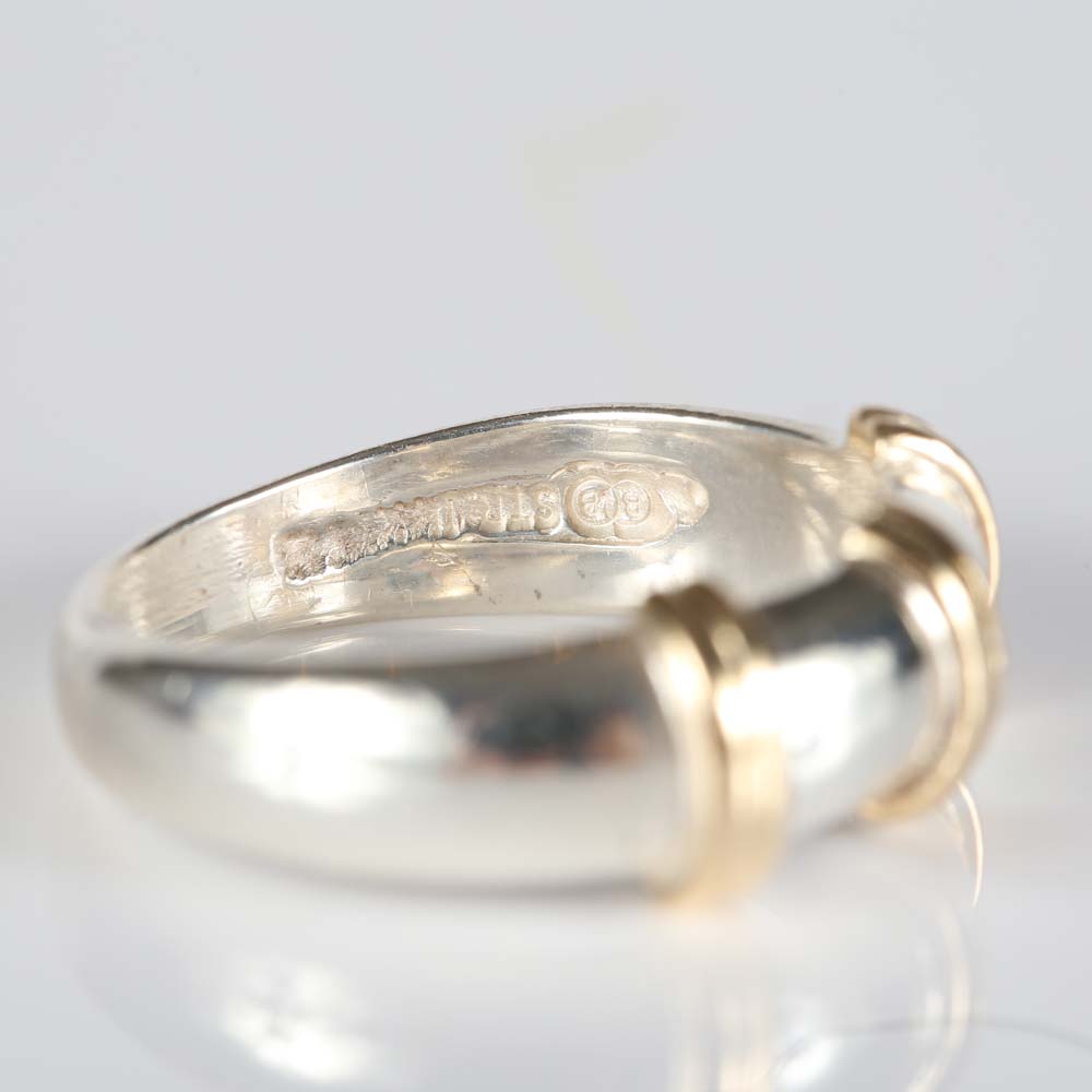 Sterling Silver and 14K Yellow Gold Ring