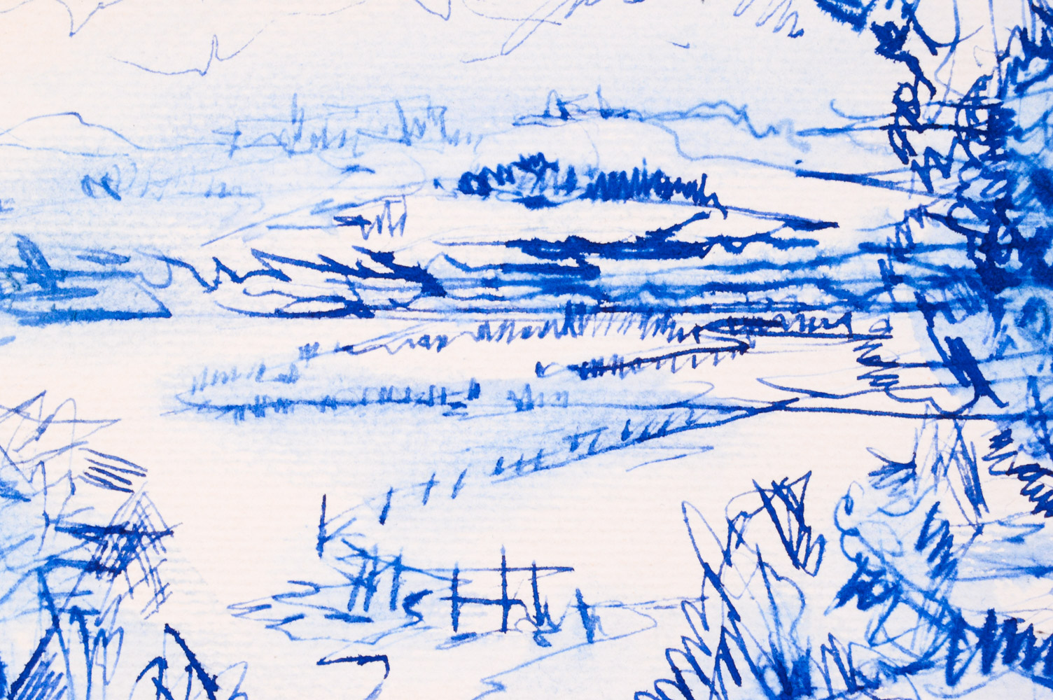 Paul Chidlaw Mixed Media on Paper Landscape Studies