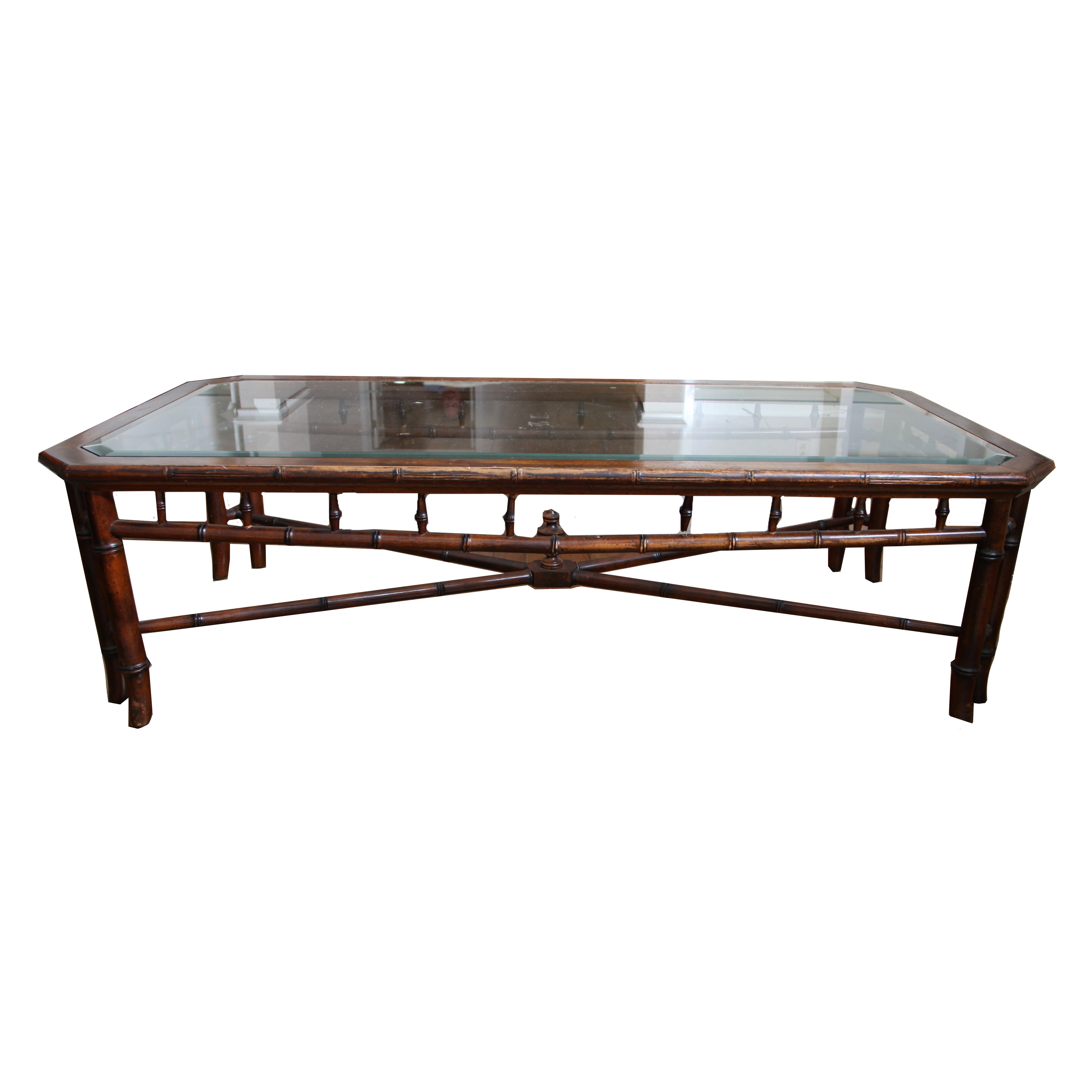 Regency Style Faux Bamboo Coffee Table