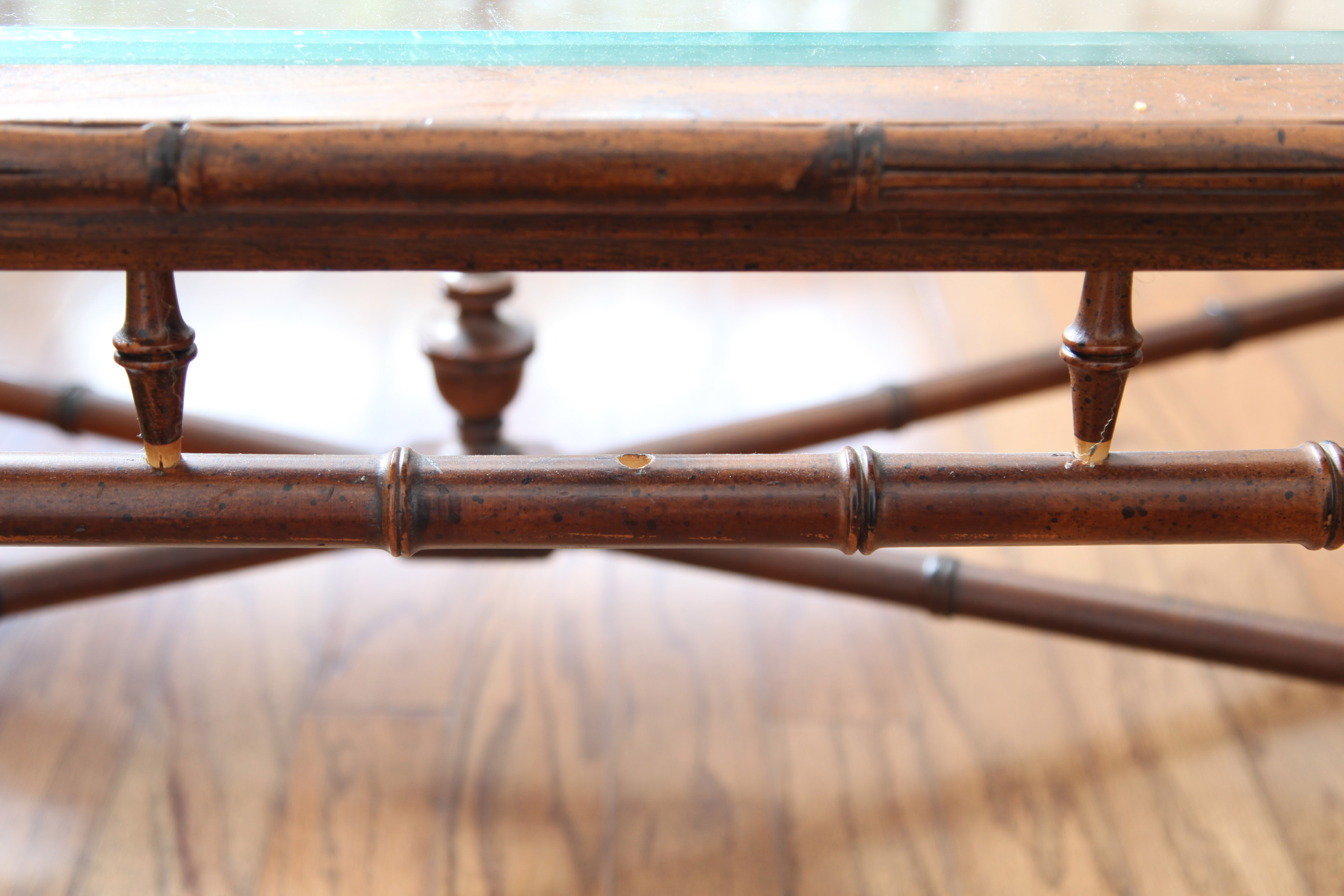 Regency Style Faux Bamboo Coffee Table