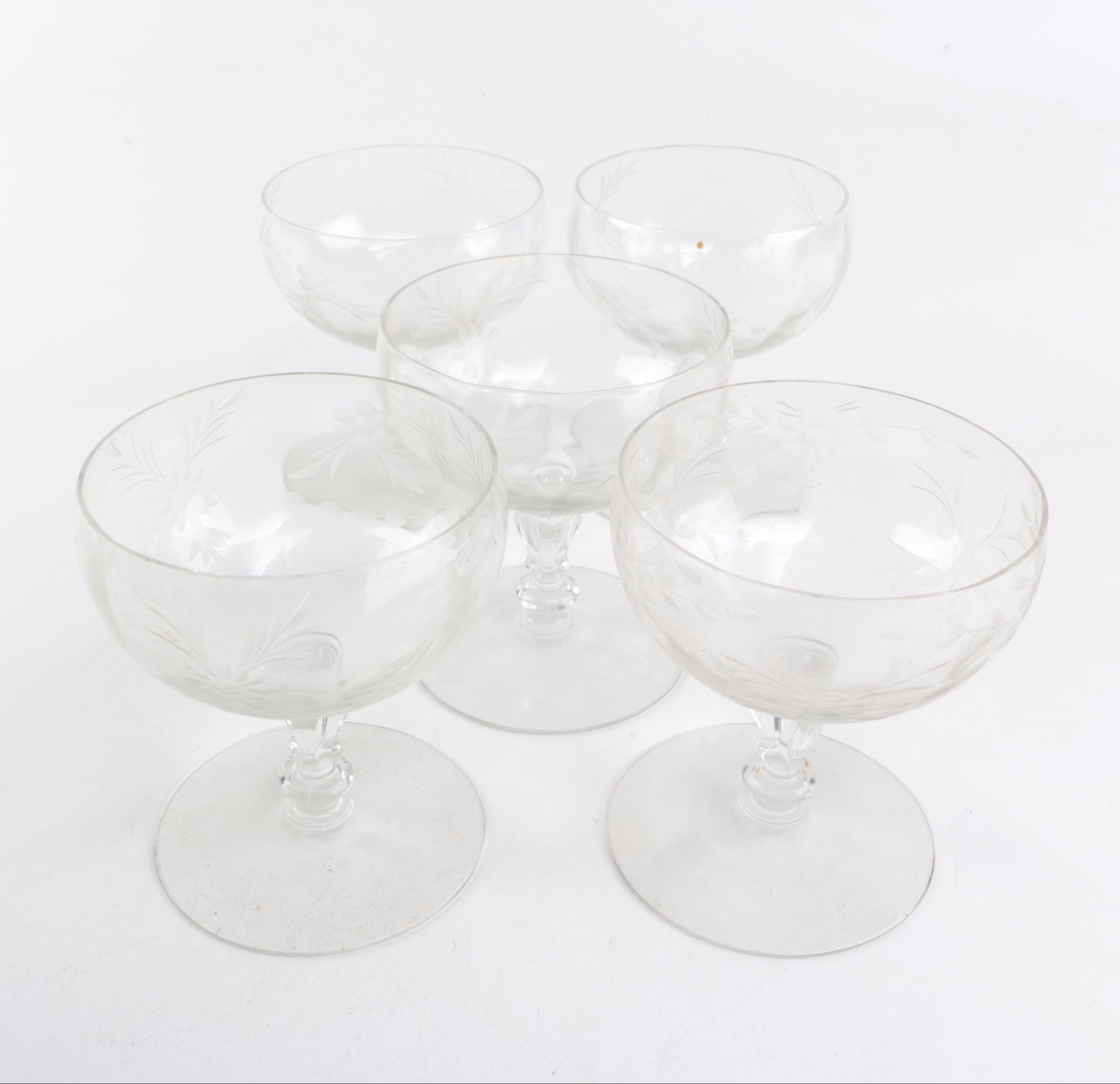 International Silver Plate Cup Holders with Glass Stemware Assortment