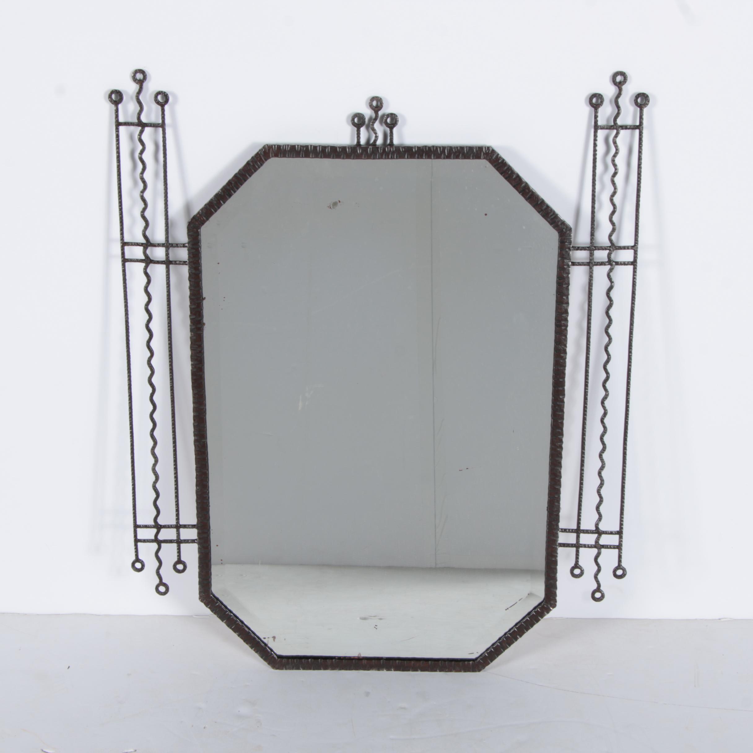 Modern Octagonal Framed Wall Mirror