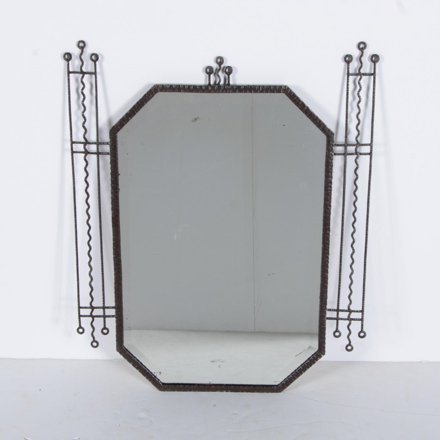 Modern Octagonal Framed Wall Mirror