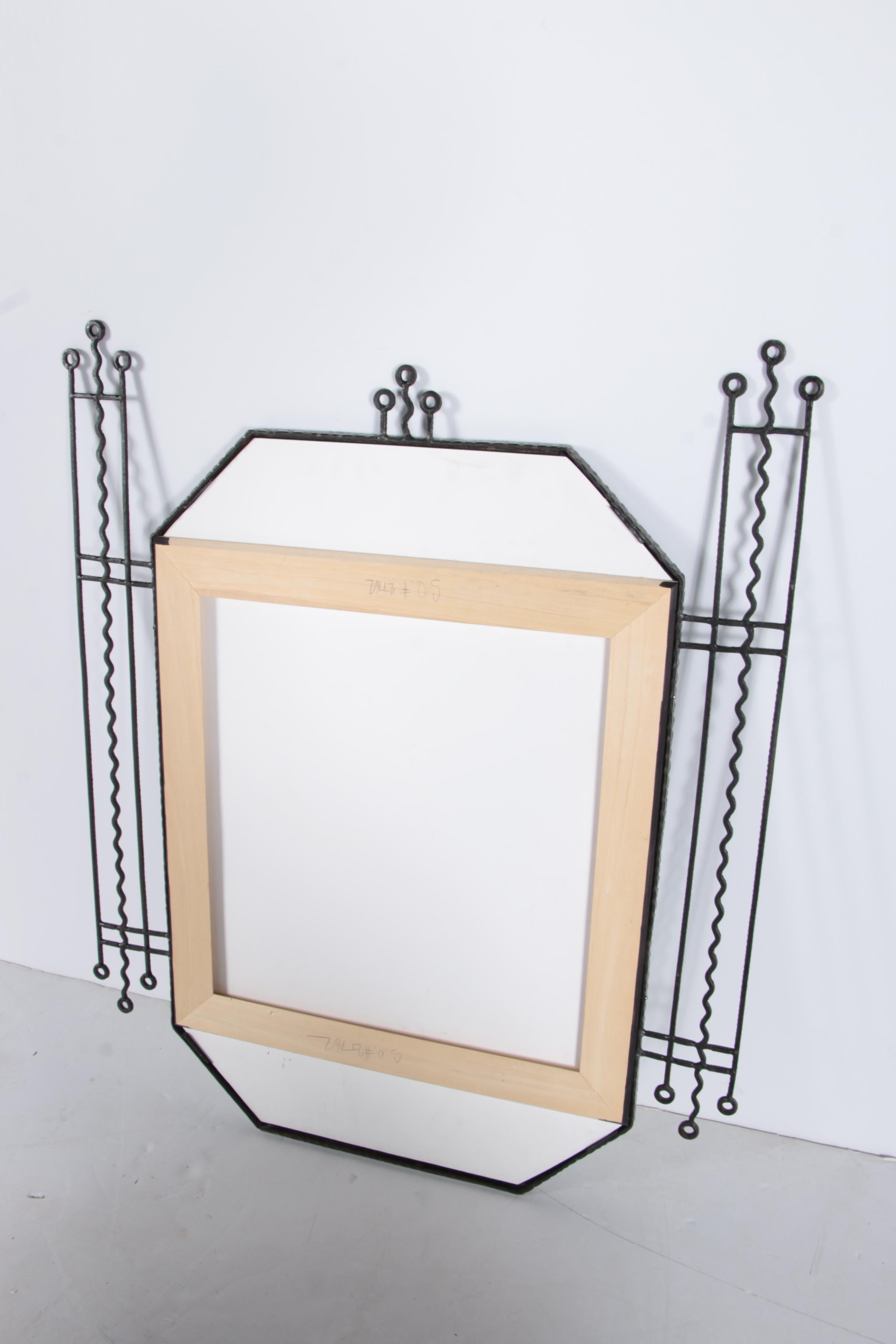 Modern Octagonal Framed Wall Mirror