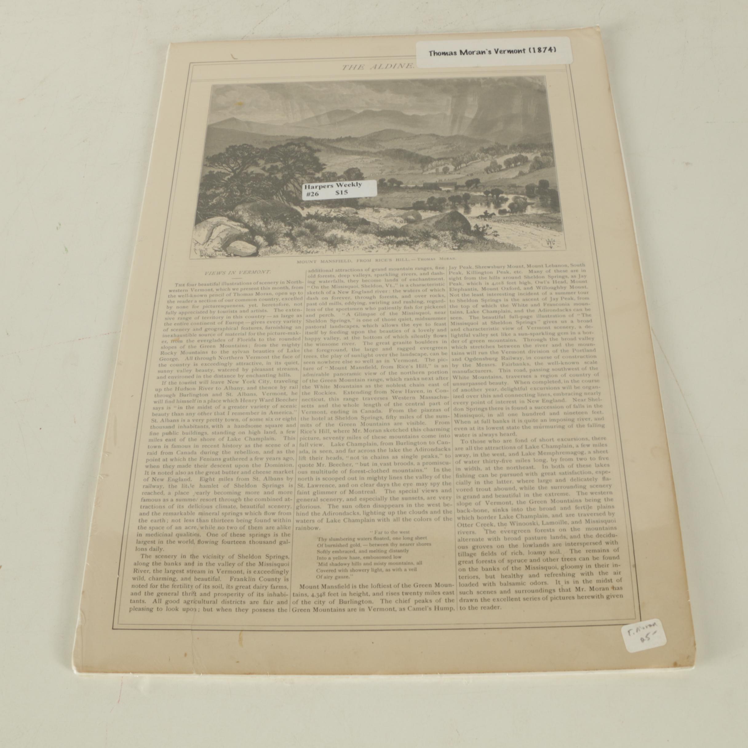 Collection of Engravings and Prints Including "Harper's Weekly"