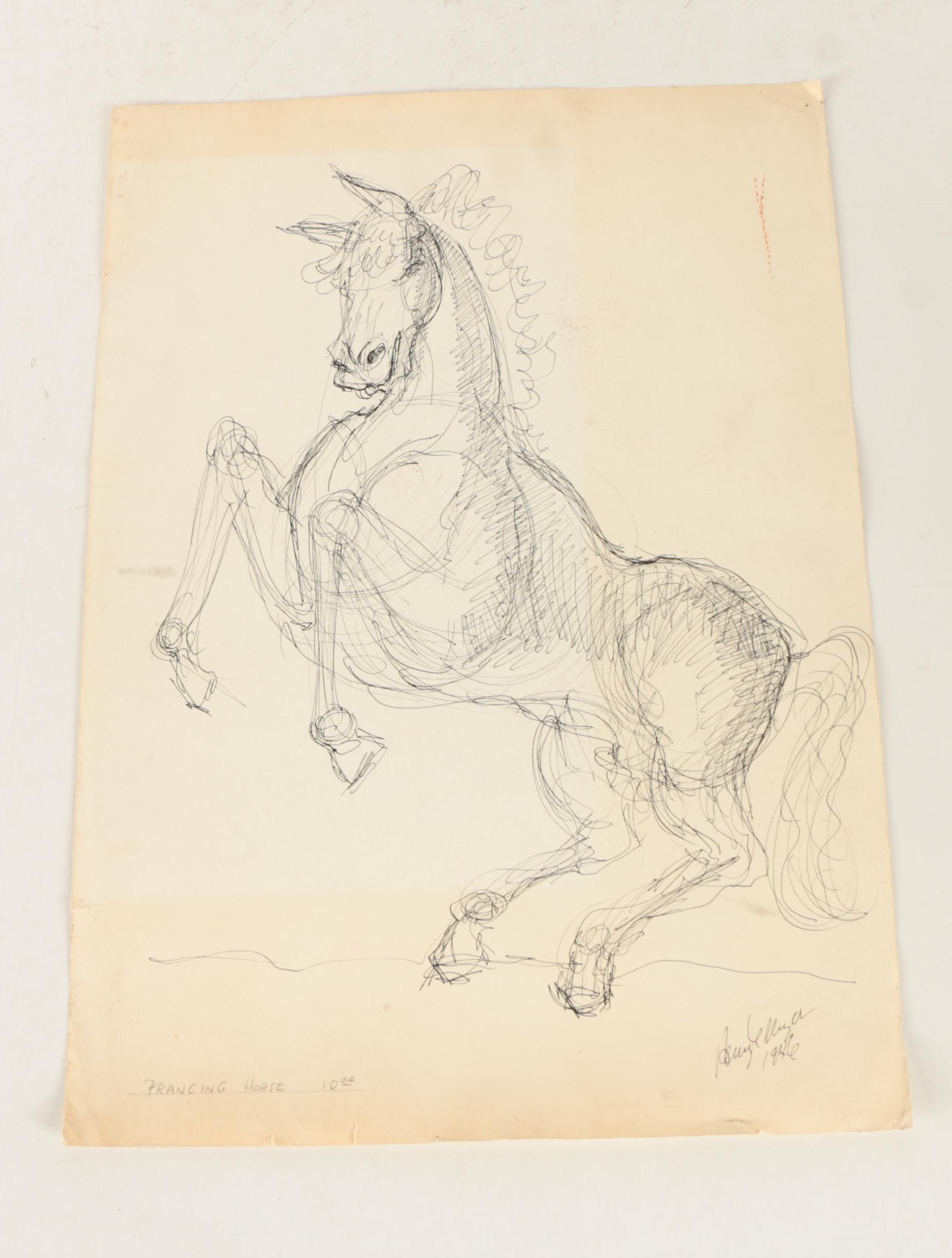 Henry C. Meyer Ink Wash and Ink Drawings of Horses