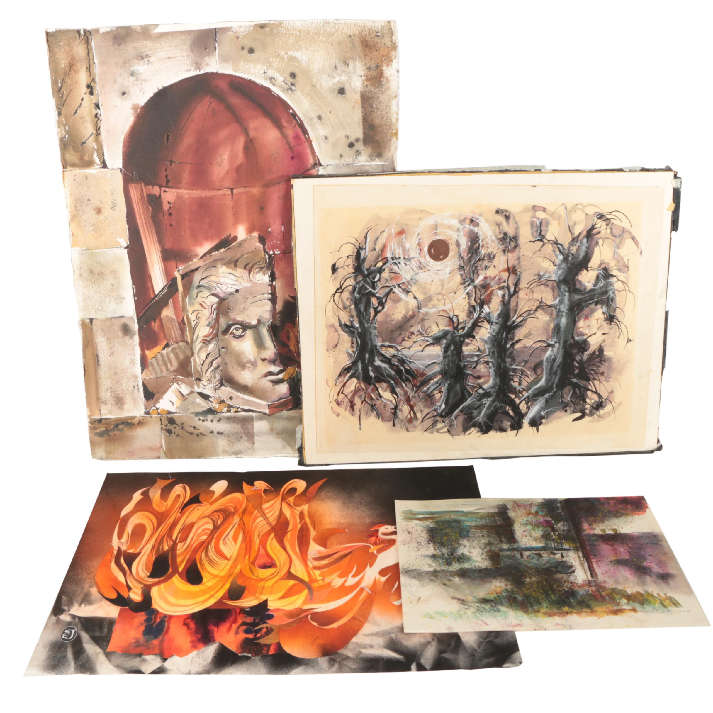 Assortment of Paintings Featuring L.F. Schultz