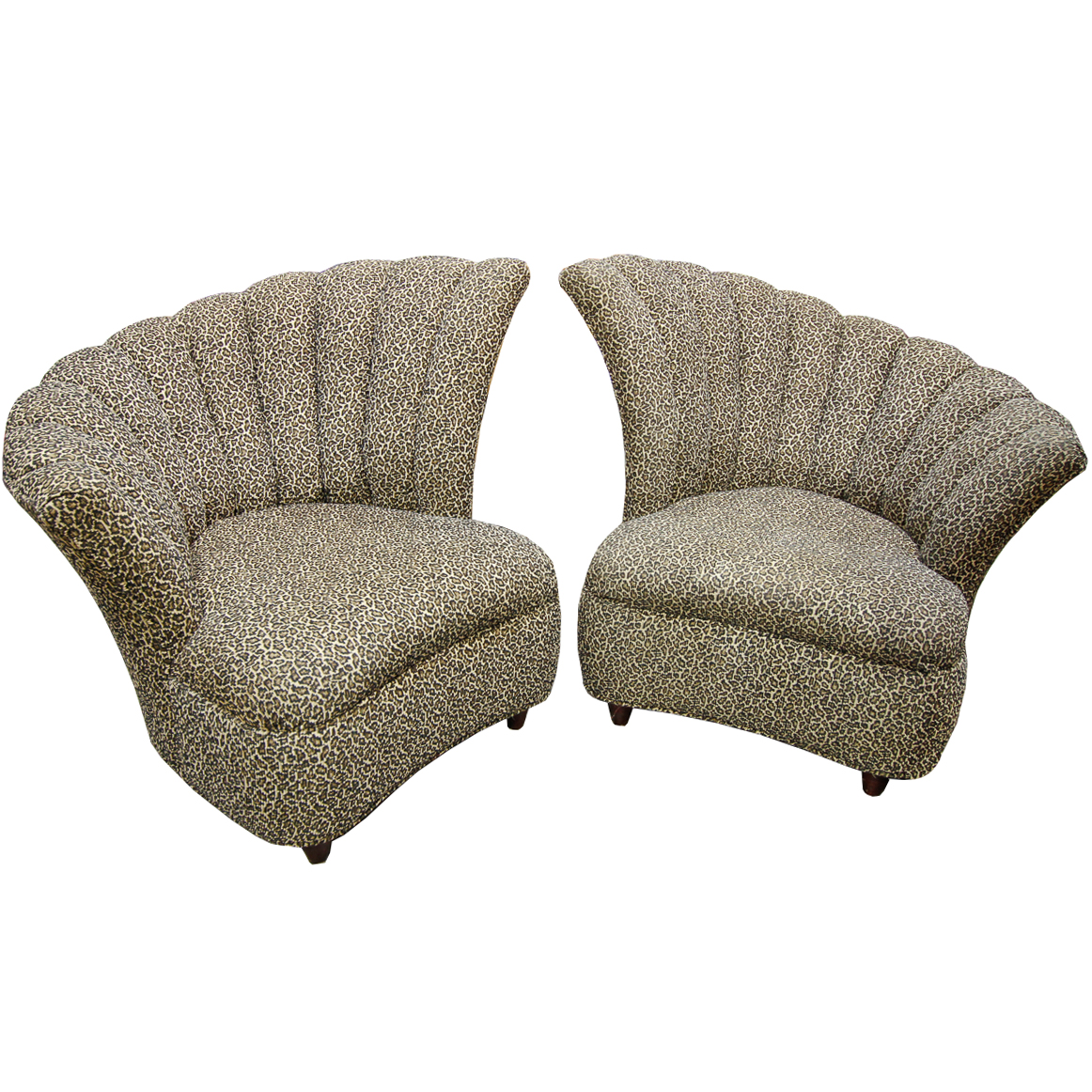 Deco Revival Leopard Print Club Chairs by Klaussner Furniture