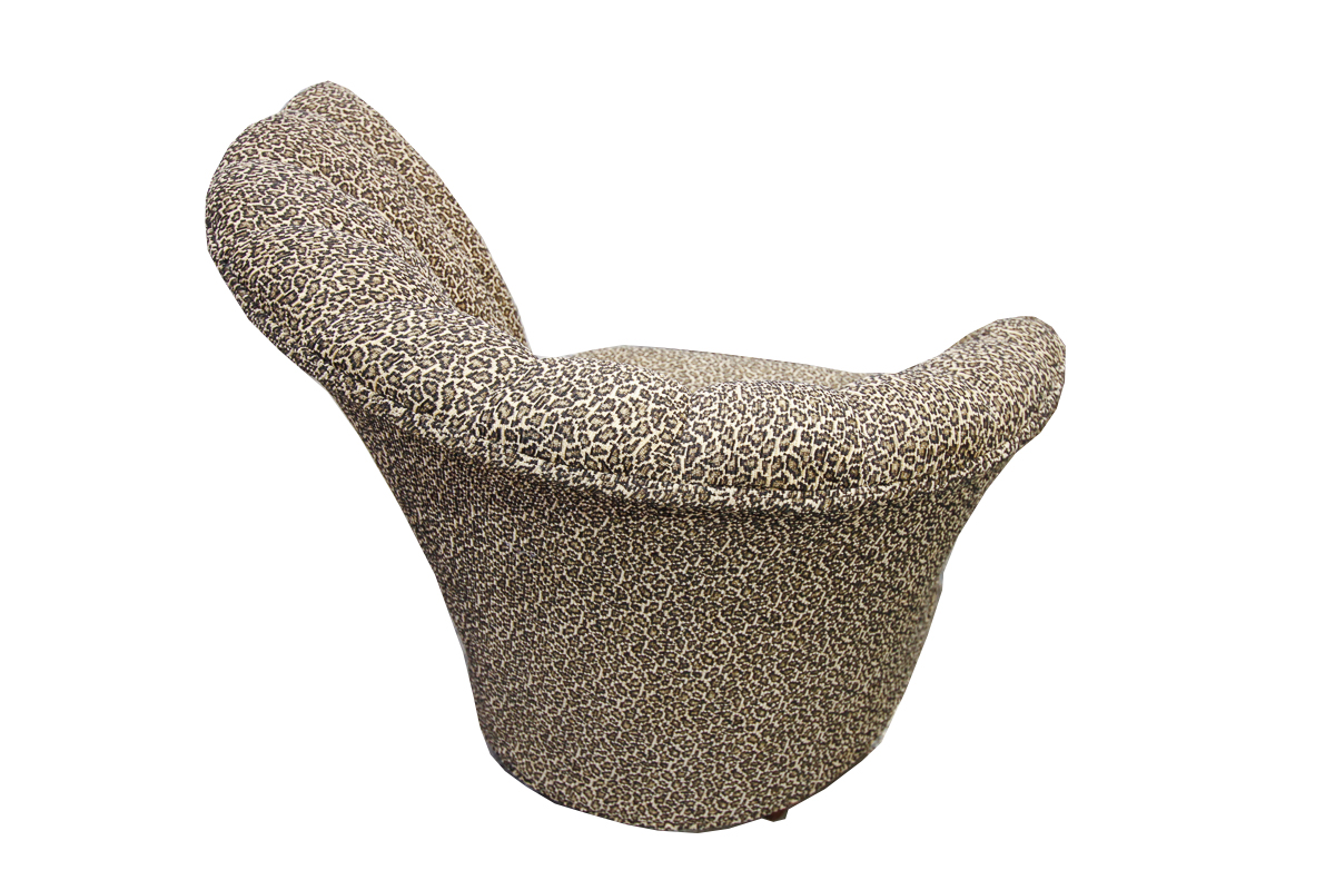 Deco Revival Leopard Print Club Chairs by Klaussner Furniture