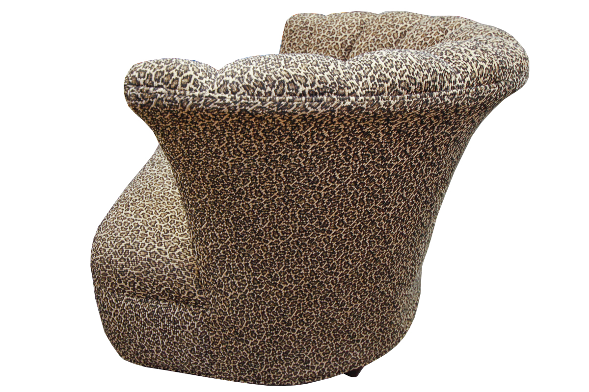 Deco Revival Leopard Print Club Chairs by Klaussner Furniture
