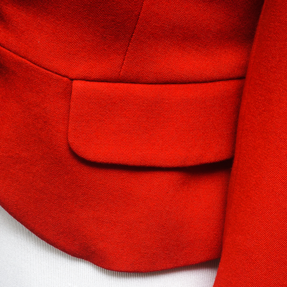 Vivienne Westwood Black Heart Shape Lapel Red Wool Jacket