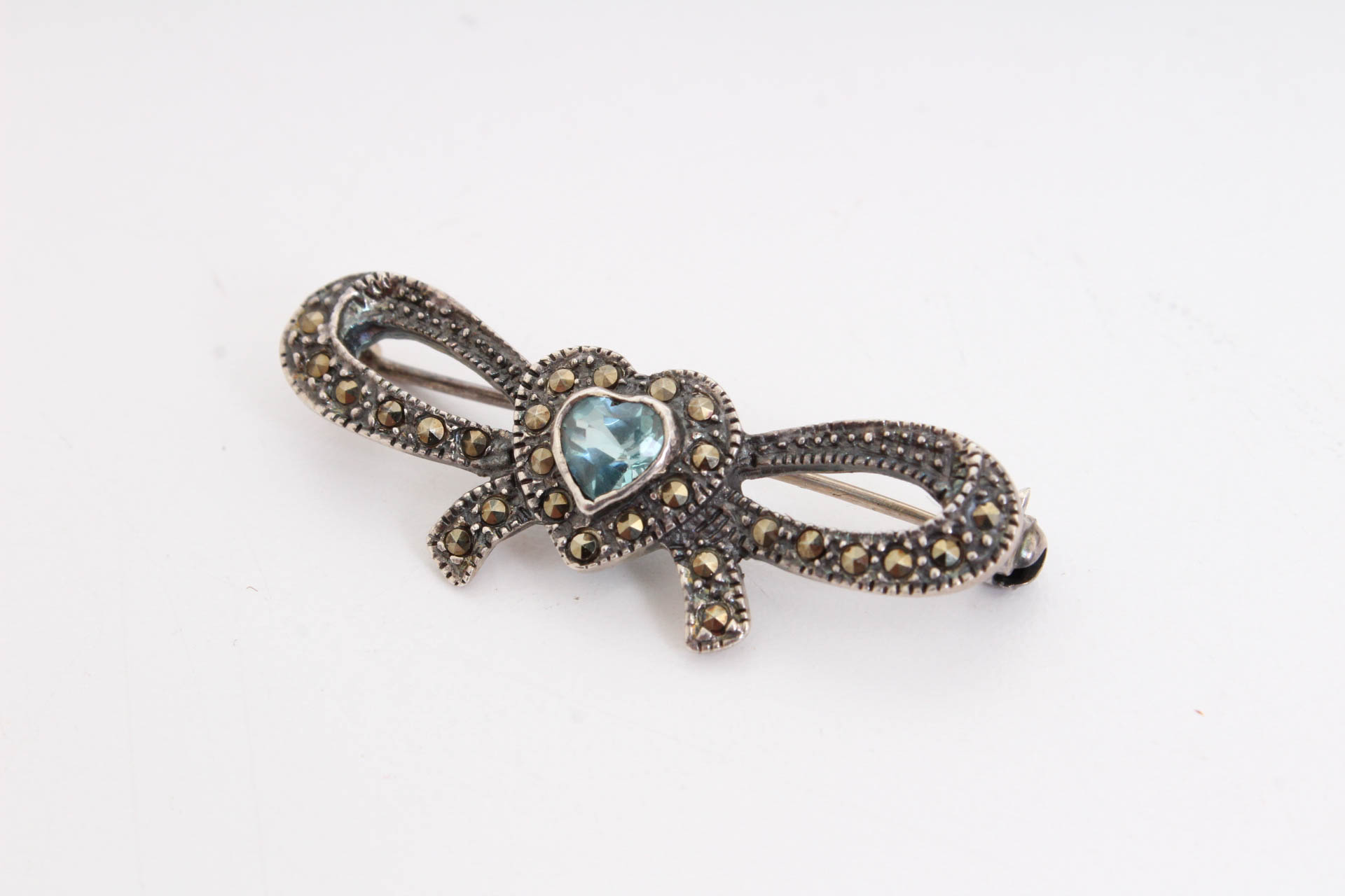 Sterling Silver Topaz Bracelet and Brooch