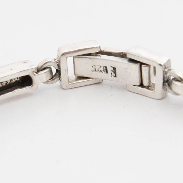 Sterling Silver Topaz Bracelet and Brooch