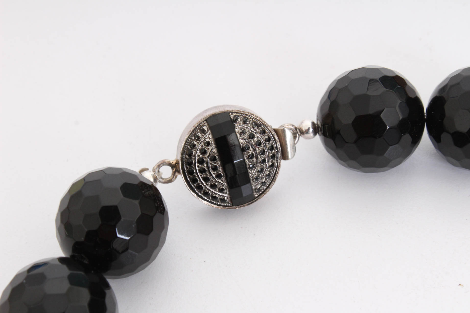 Sterling Silver Glass Beaded Necklace and Earring Set