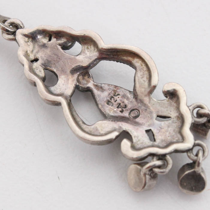 Sterling Silver Earrings Featuring Marcasite