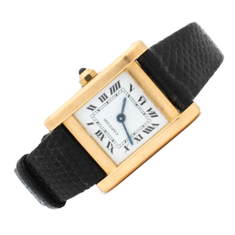 Cartier 18K Yellow Gold Tank Quartz Watch