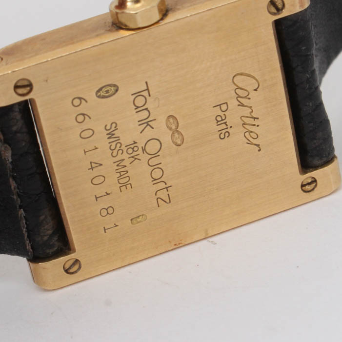Cartier 18K Yellow Gold Tank Quartz Watch