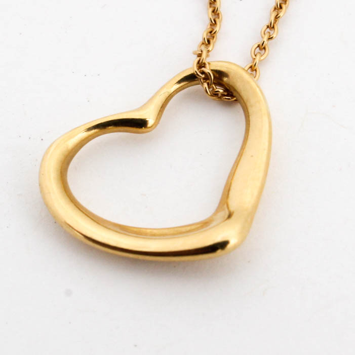 Tiffany & Co. Elsa Peretti 18K Yellow Gold Heart Necklace