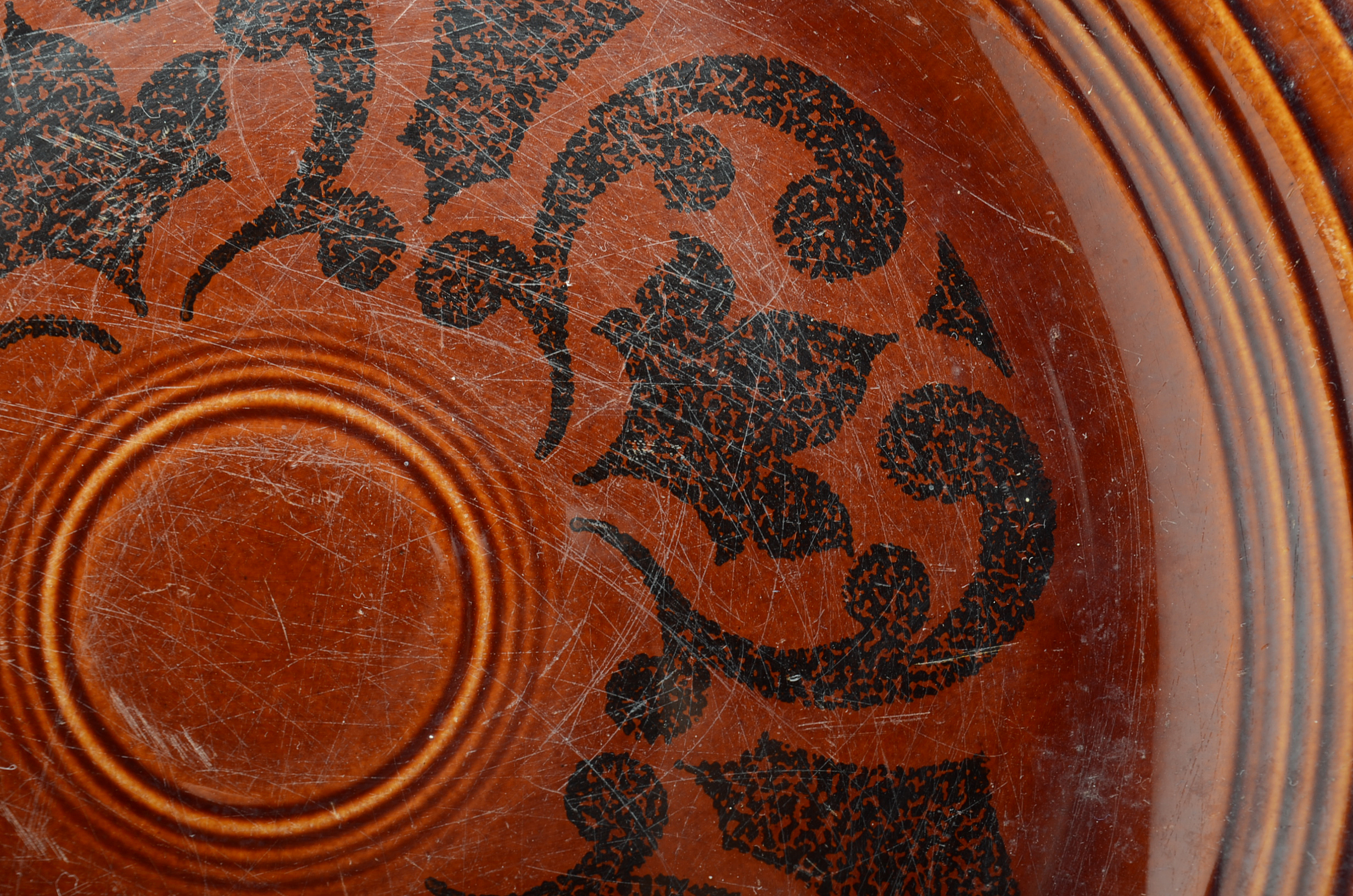 Set of Four Sheffield "Amberstone" Pattern Dinner Plates