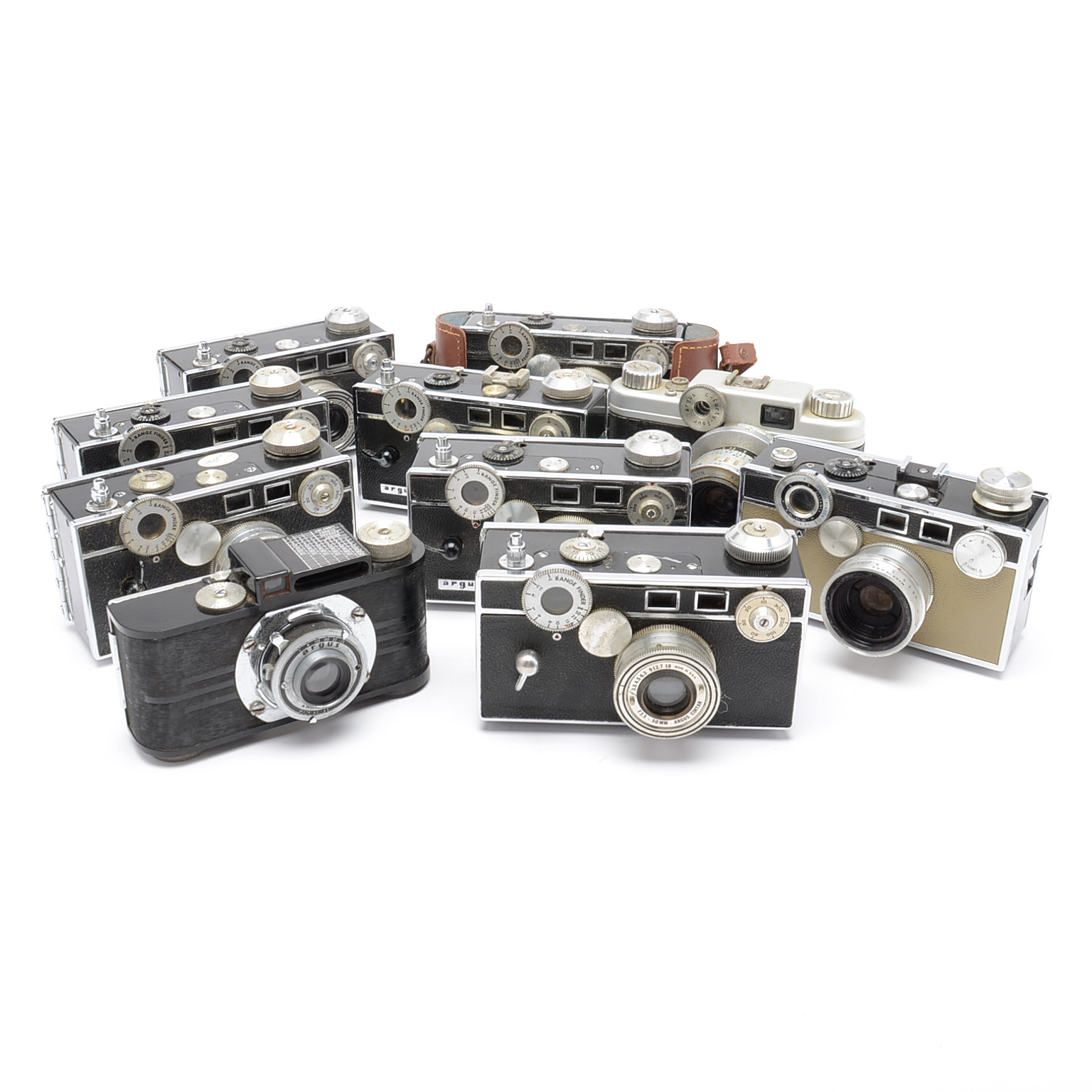 Collection of Vintage Argus Film Cameras