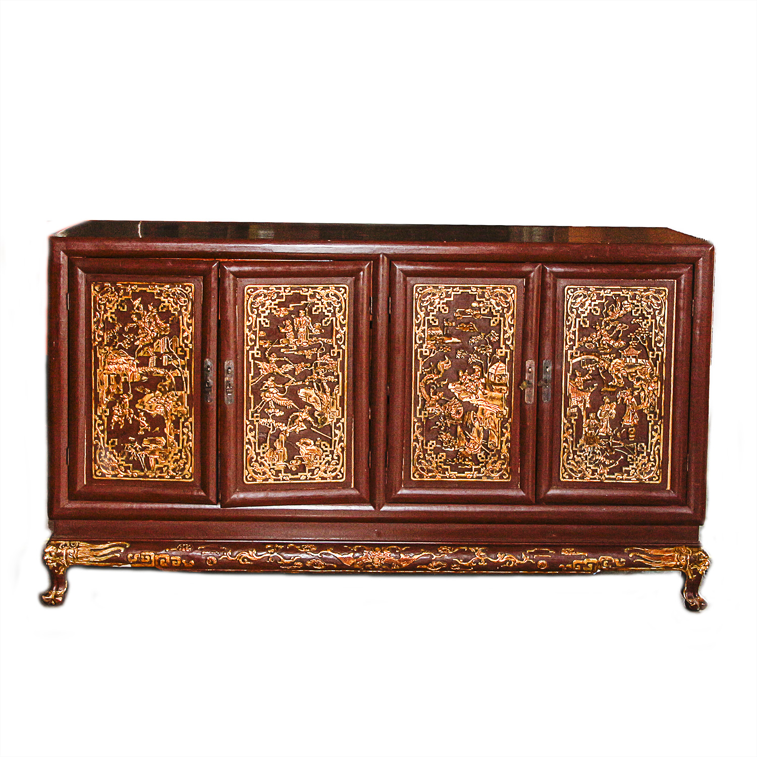 Chinese Chippendale Style Sideboard Cabinet