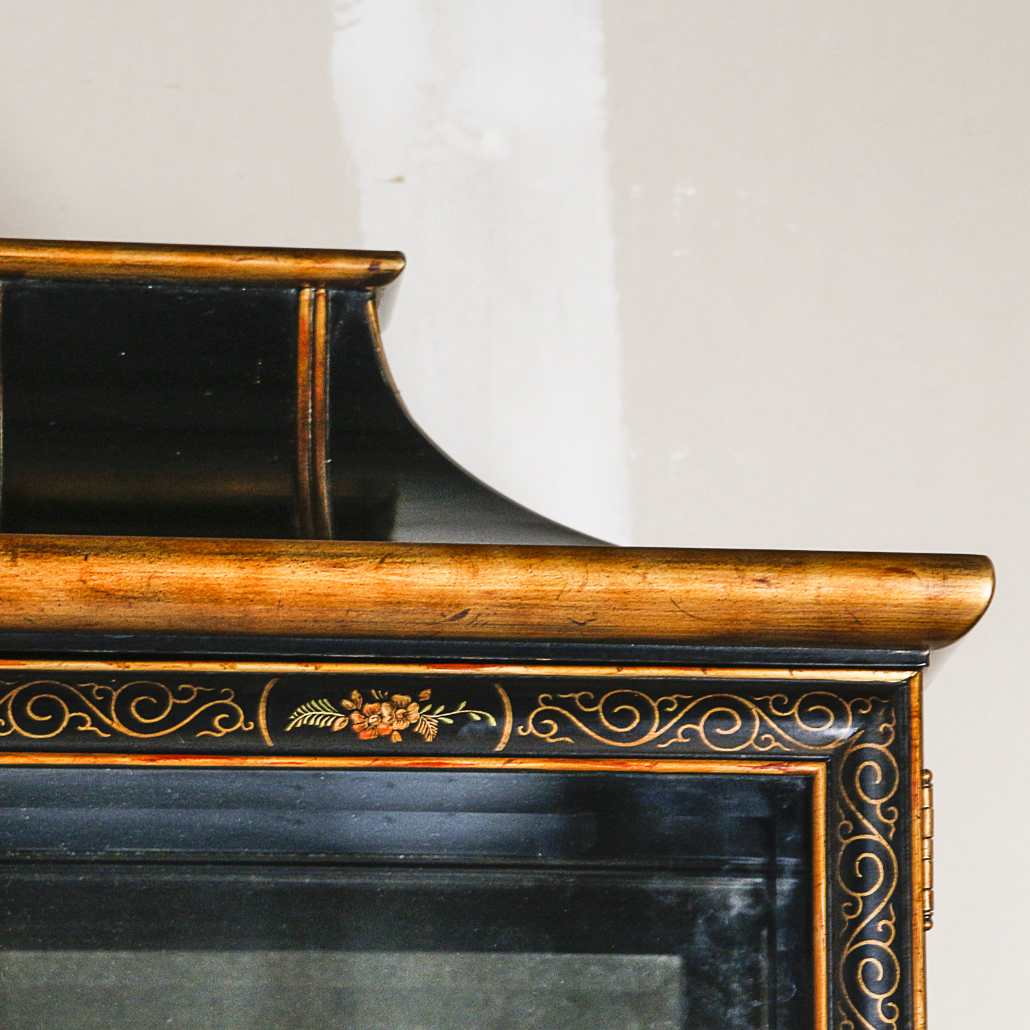 East Asian-Inspired Lighted China Cabinet