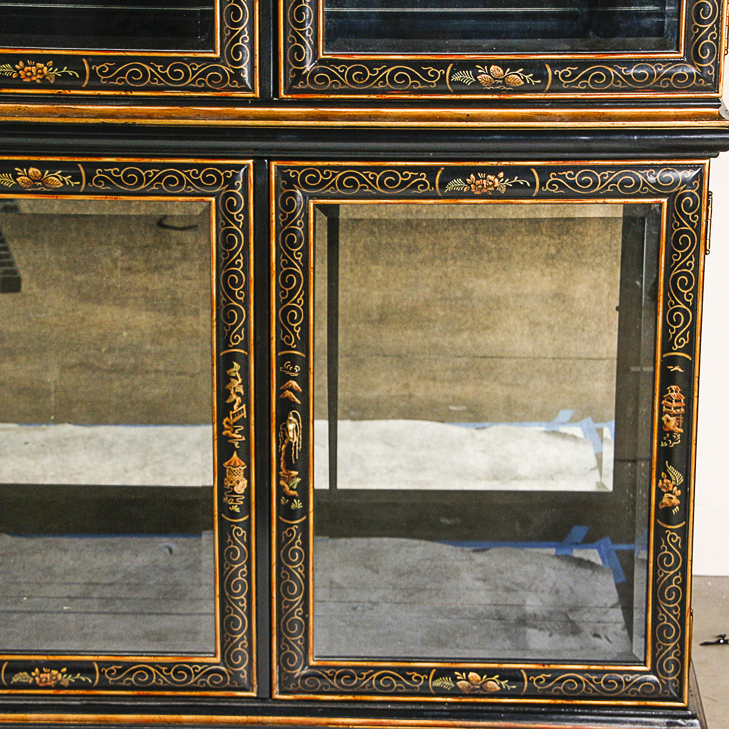 East Asian-Inspired Lighted China Cabinet
