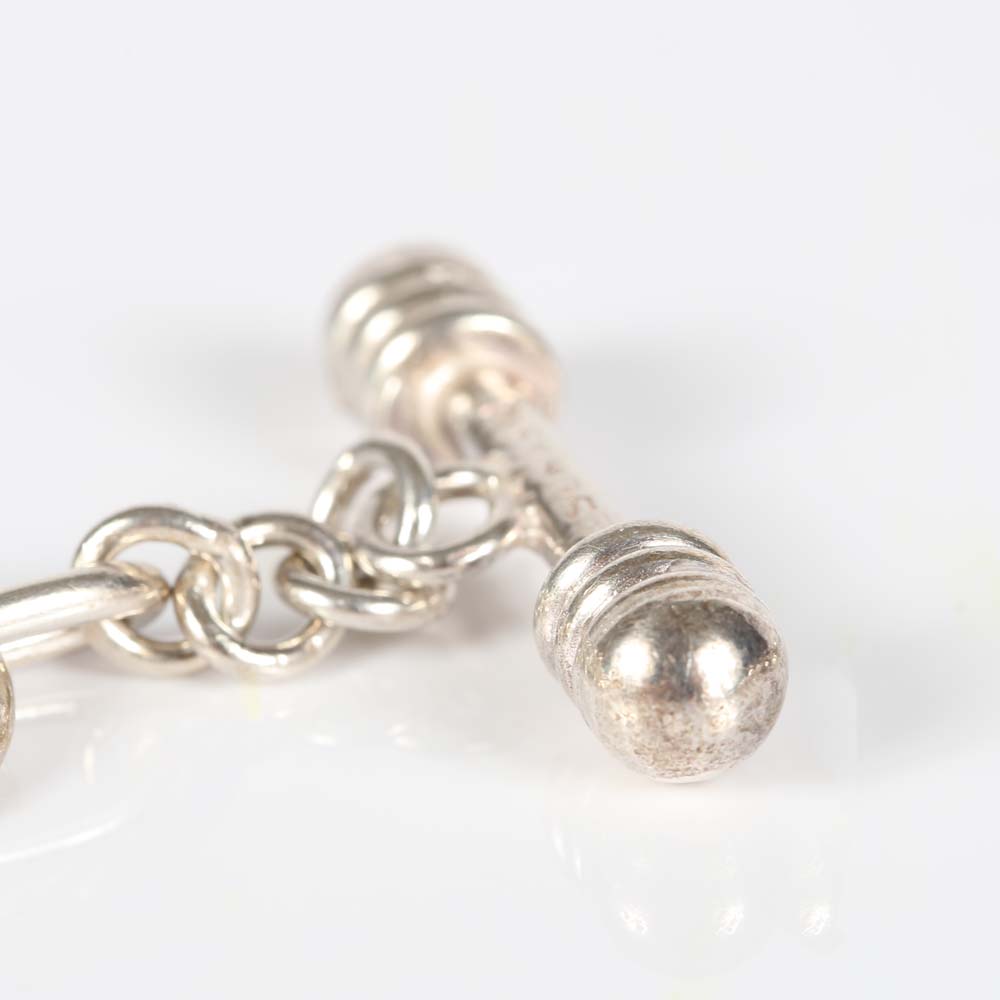 Sterling Silver Double-Circle Link Necklace