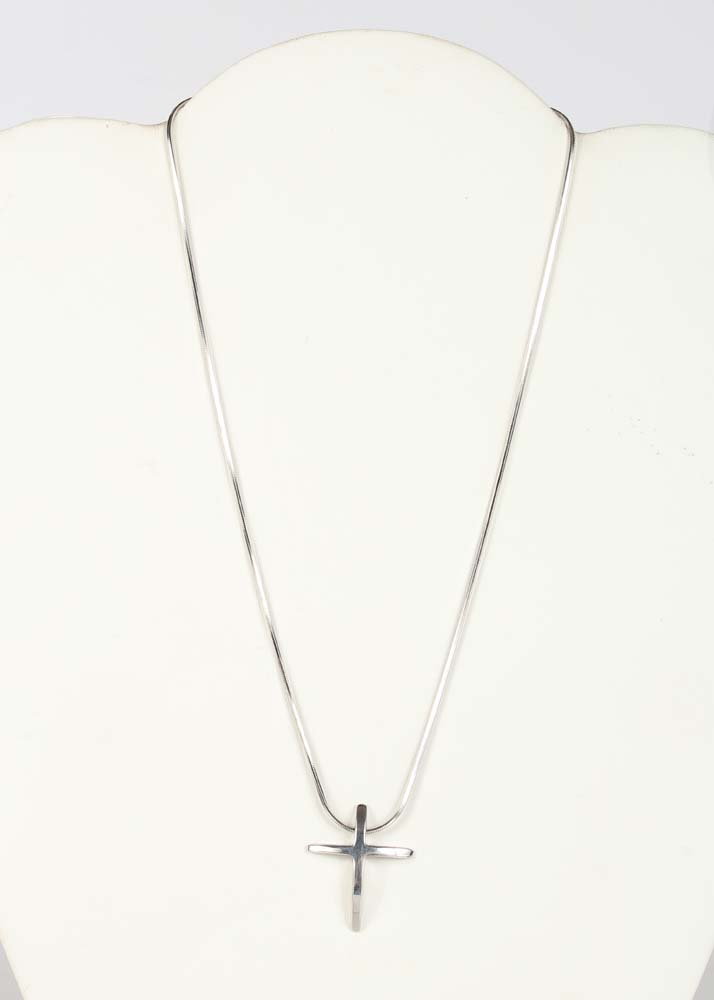 Sterling Silver Cross Pendant Necklace