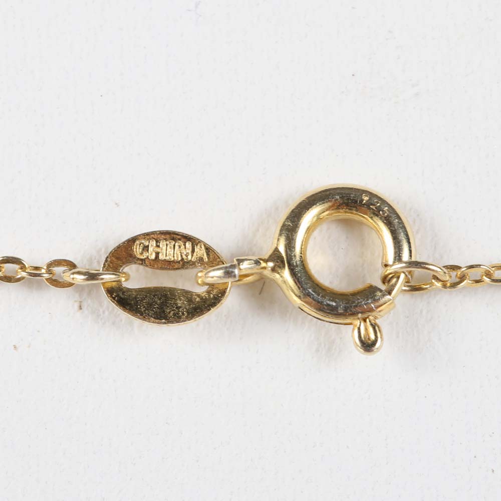 Gold Over Sterling Silver Freshwater Pearl Pendant