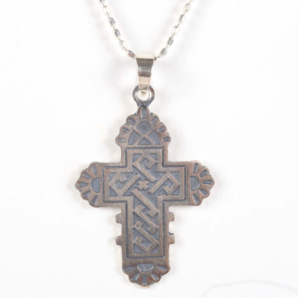 Sterling Silver Cross Pendant Necklace