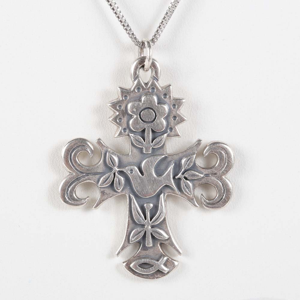 Sterling Silver Cross Pendant Necklace