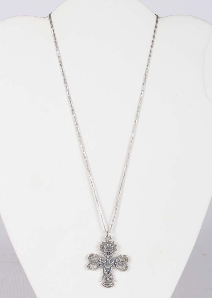 Sterling Silver Cross Pendant Necklace
