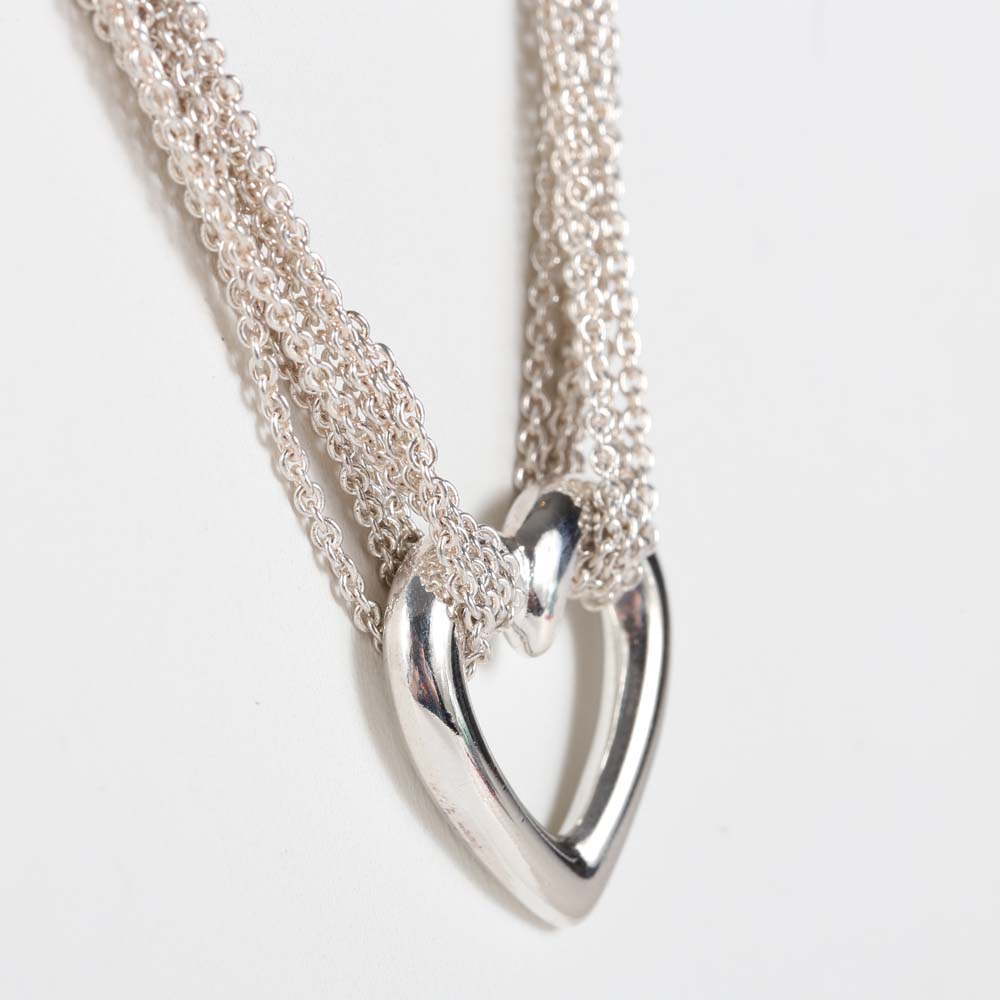 Sterling Silver Heart Pendant Necklace