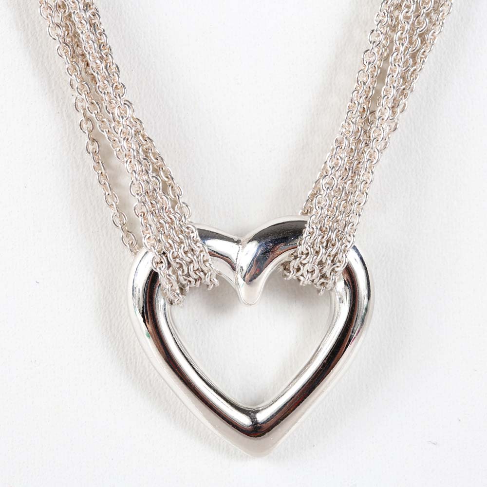 Sterling Silver Heart Pendant Necklace