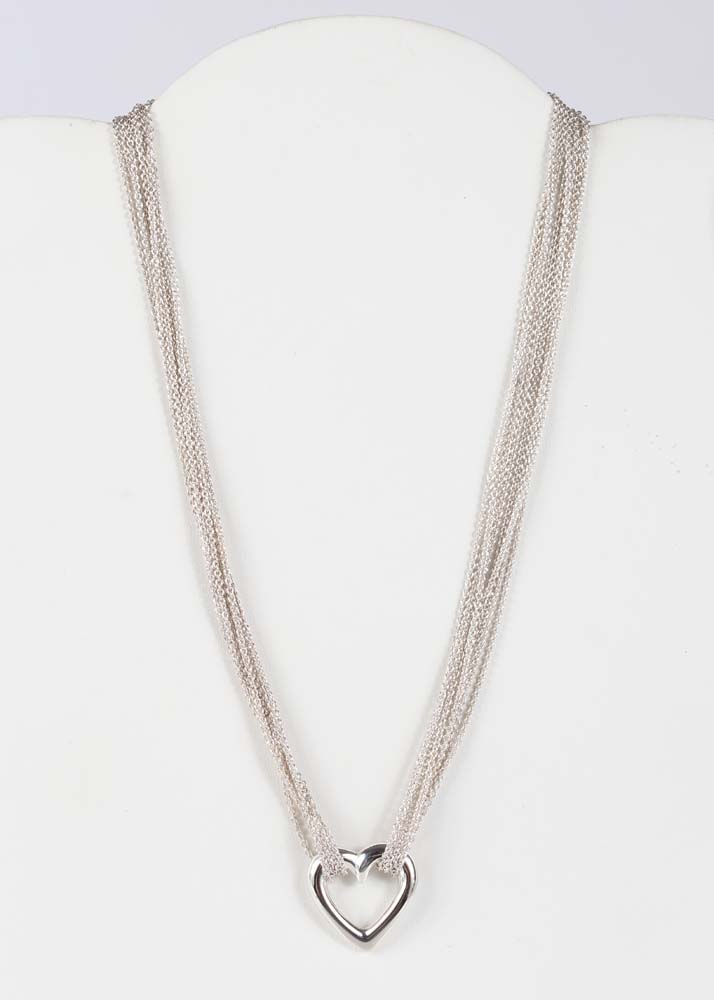 Sterling Silver Heart Pendant Necklace