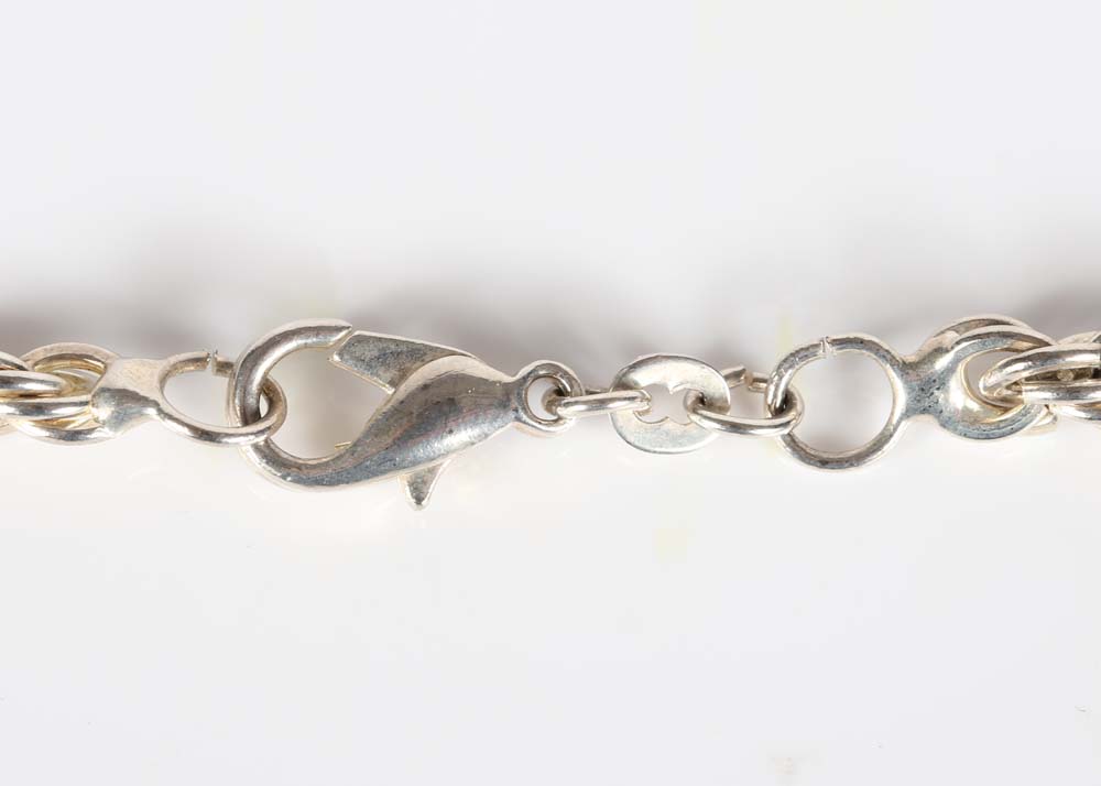 Sterling Silver Rope Chain Necklace