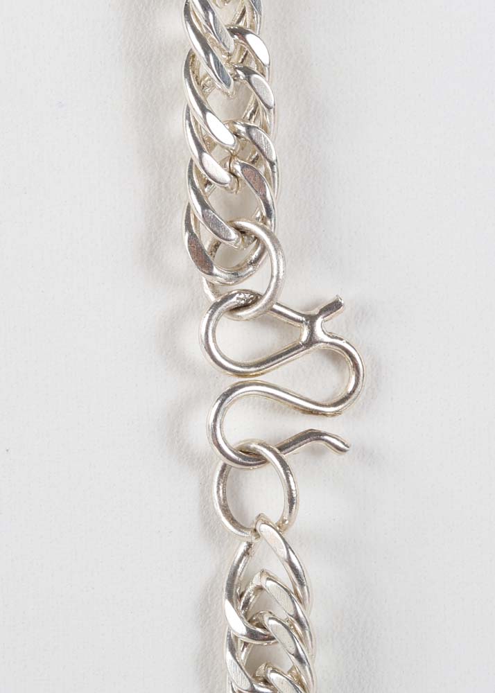 Sterling Silver Wide Link Necklace