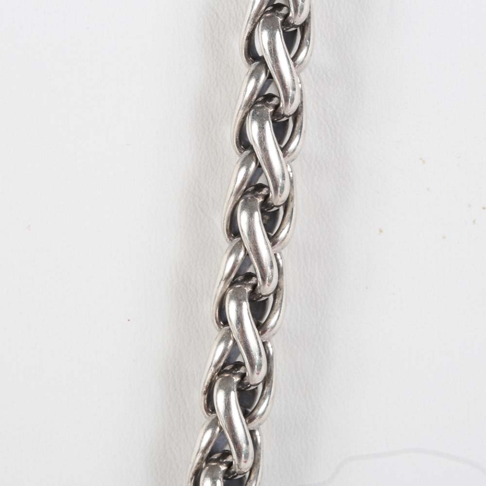 David Yurman Sterling Silver and 14K Yellow Gold Necklace