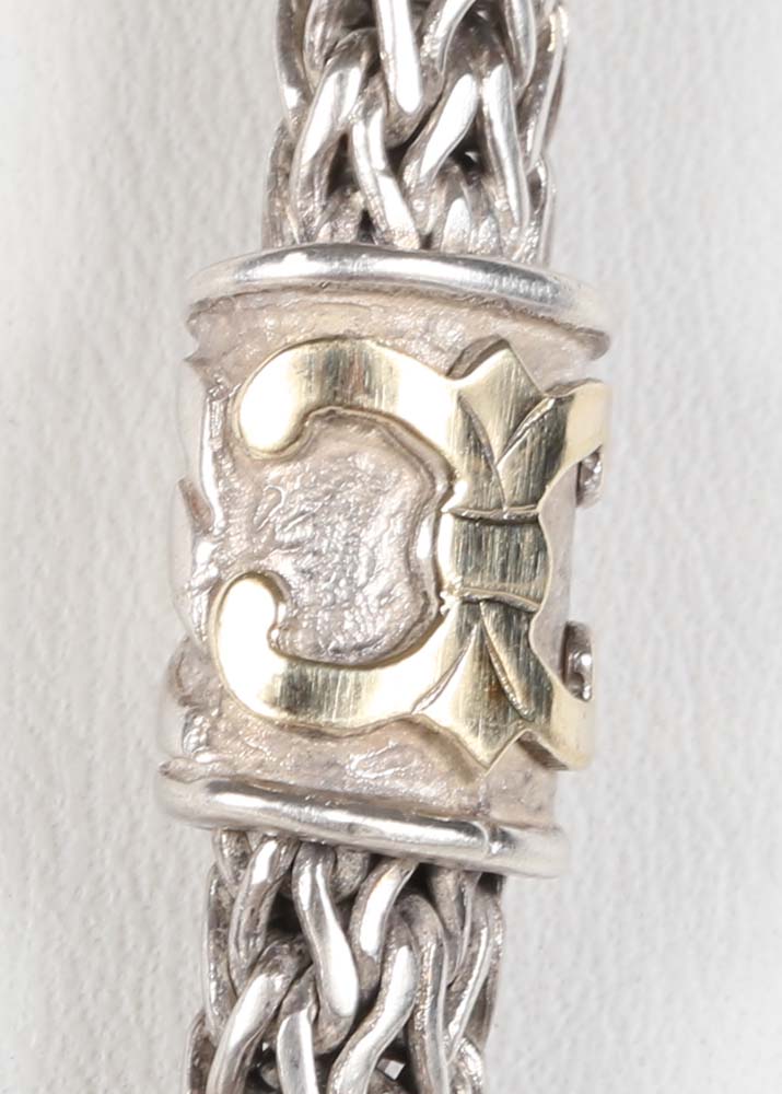 Sterling Silver and 18K Yellow Gold Necklace