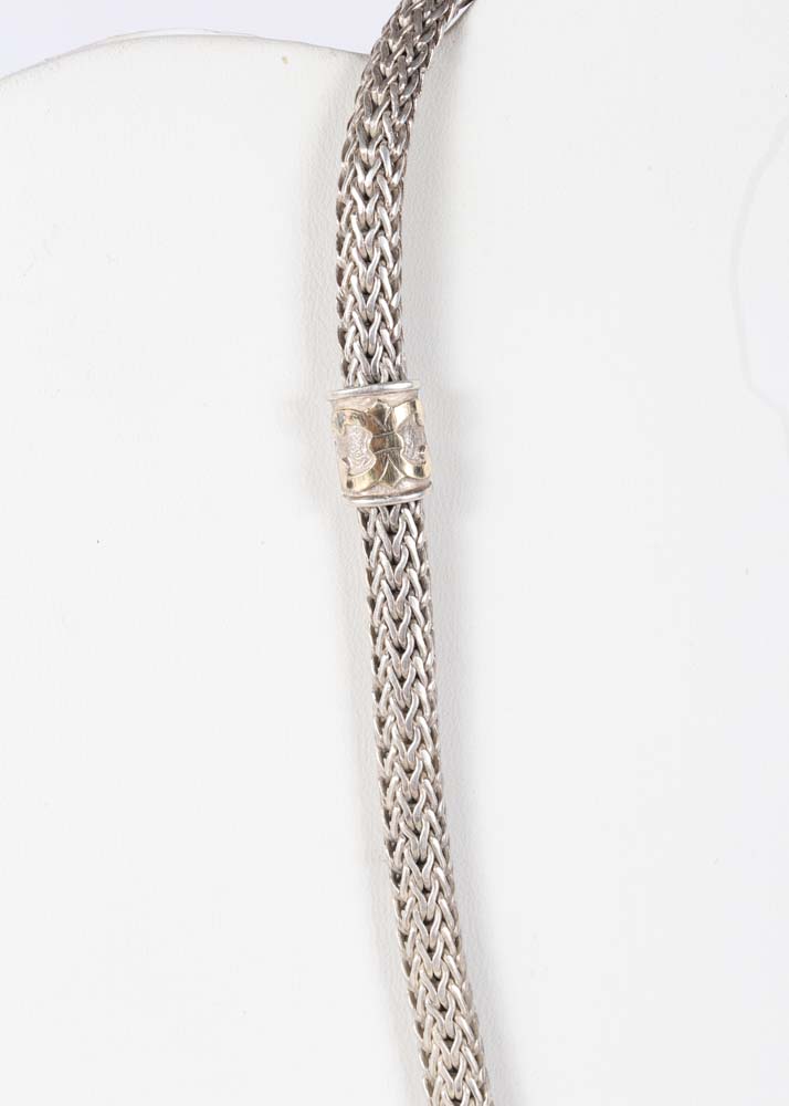 Sterling Silver and 18K Yellow Gold Necklace