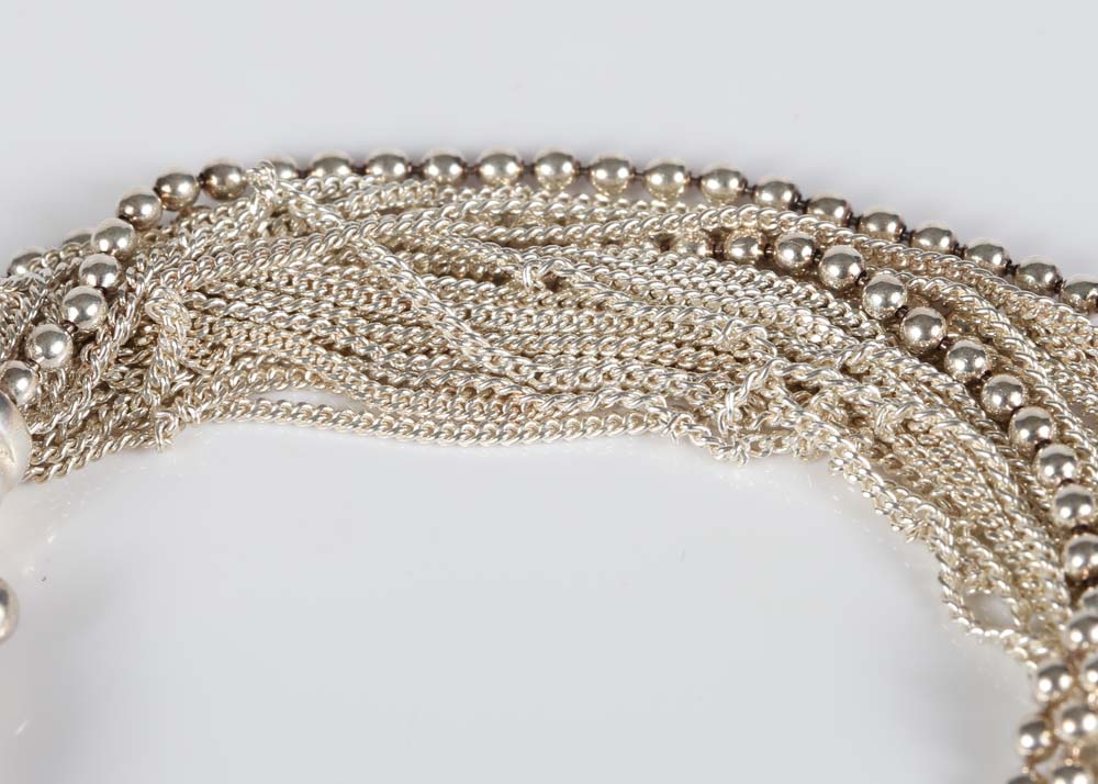 Sterling Silver Beaded Bracelet