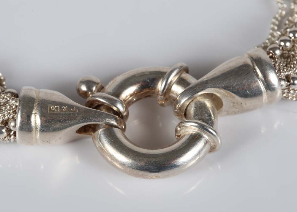 Sterling Silver Beaded Bracelet