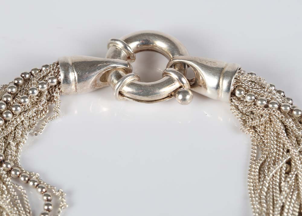 Sterling Silver Beaded Bracelet