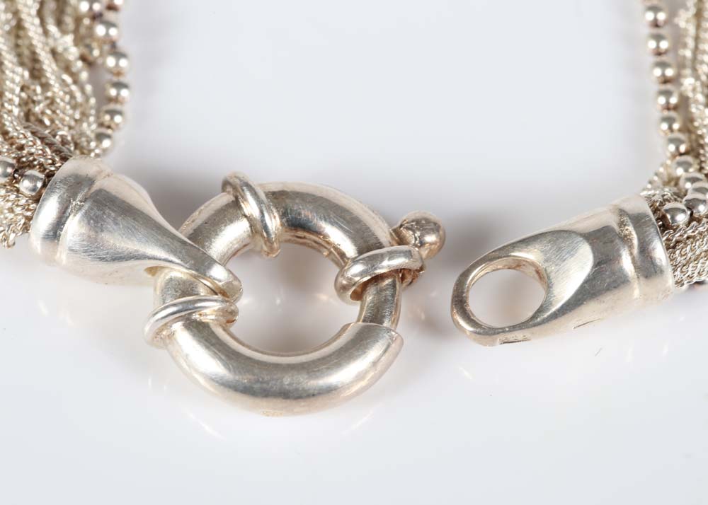 Sterling Silver Beaded Bracelet