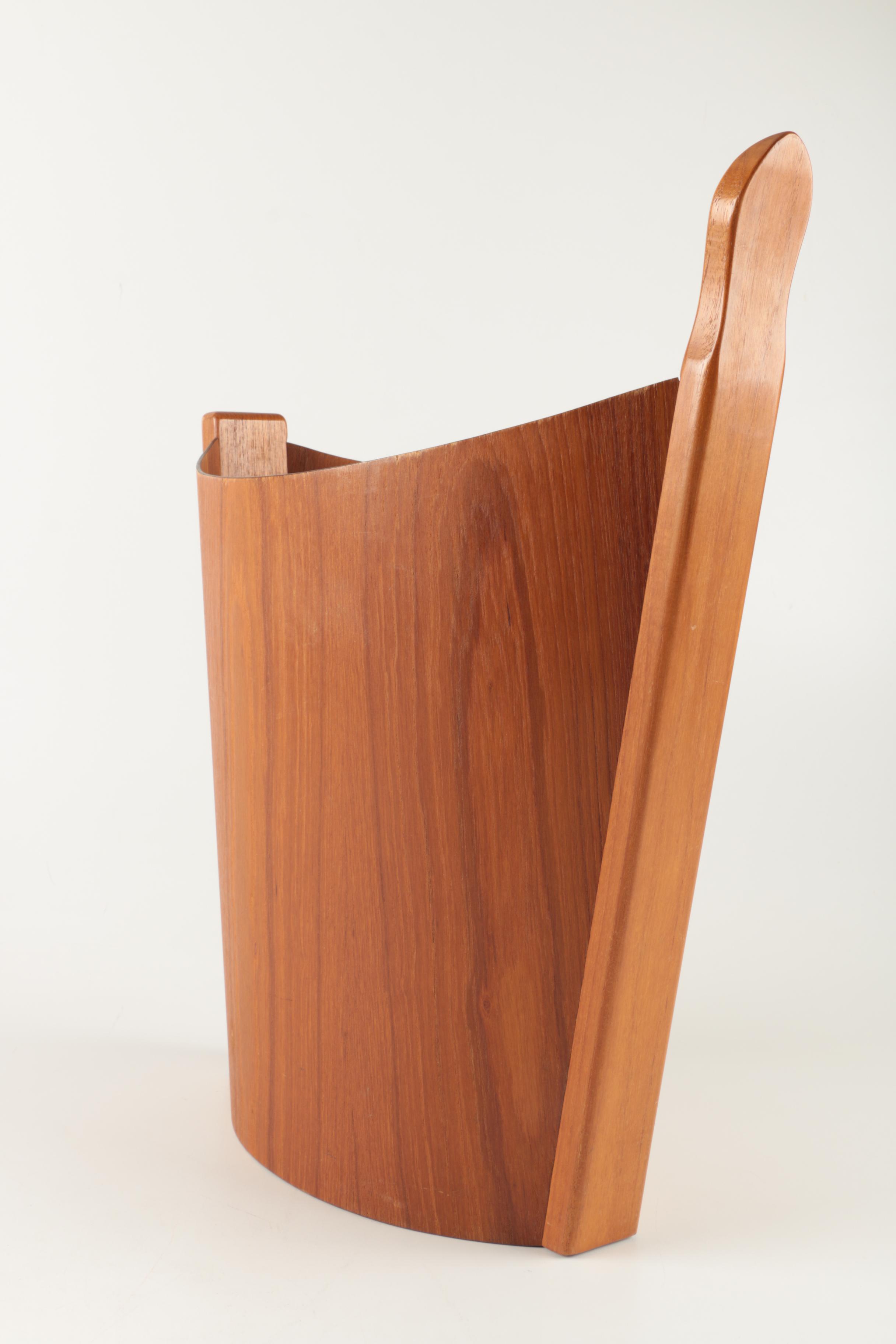 Danish Modern Teak Waste Bin After PS Heggen