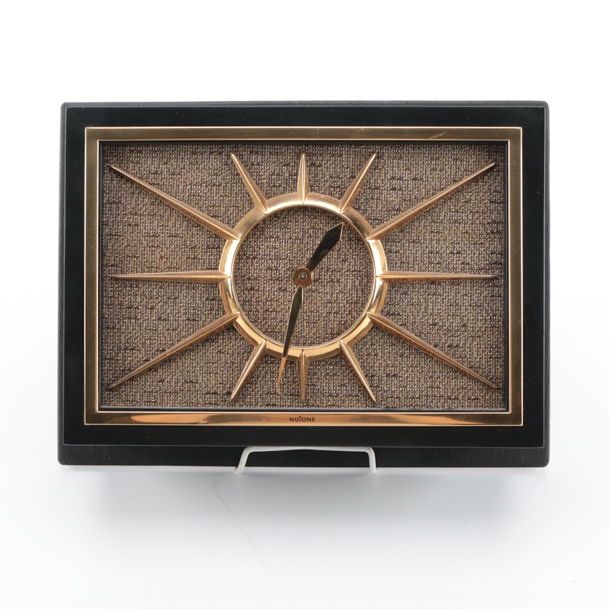 NuTone Mid Century Modern Wall Clock and Doorbell
