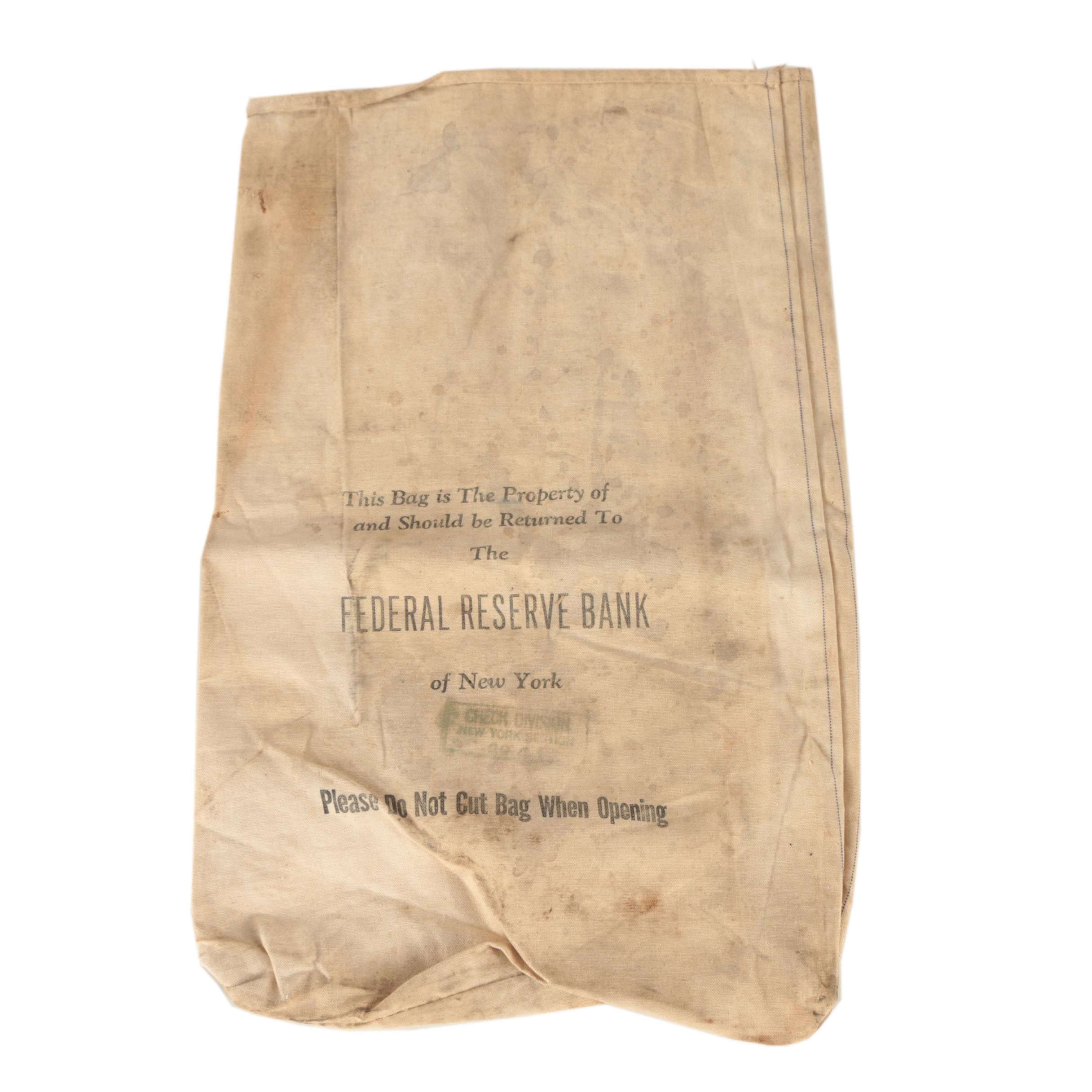 Vintage Bank Bag from The Federal Reserve Bank of New York